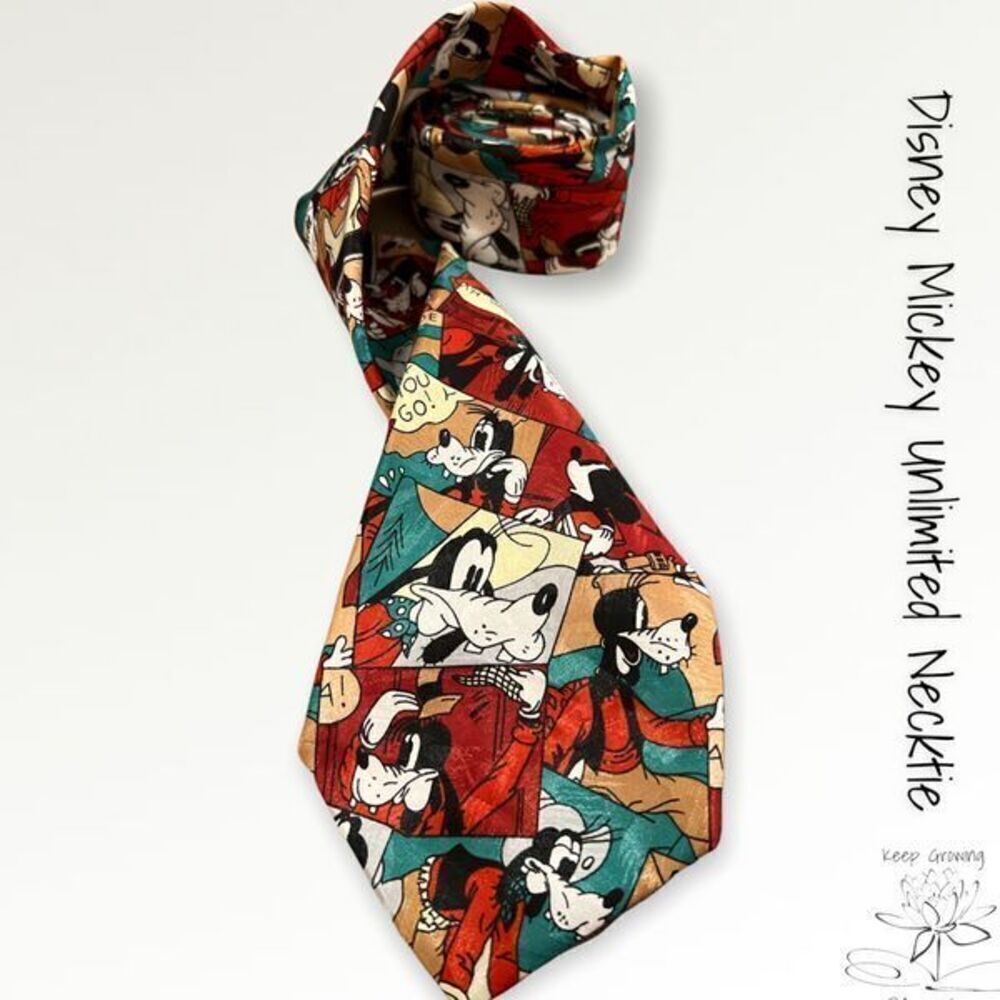 Disney Mickey Unlimited Goofy Tie “Well I’ll be durned” Comic Style